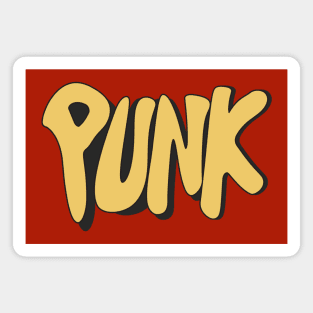 Yellow Punk Text Magnet